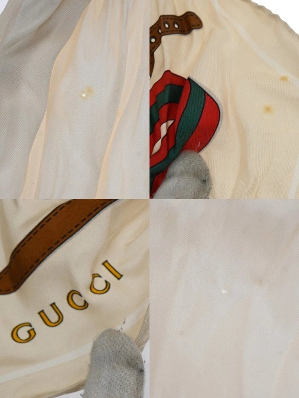 GUCCI Logo GG Pattern Positano Scarf Shoulder Bag Leather Gole GHW Italy 79YJ136 - Picture 10 of 16